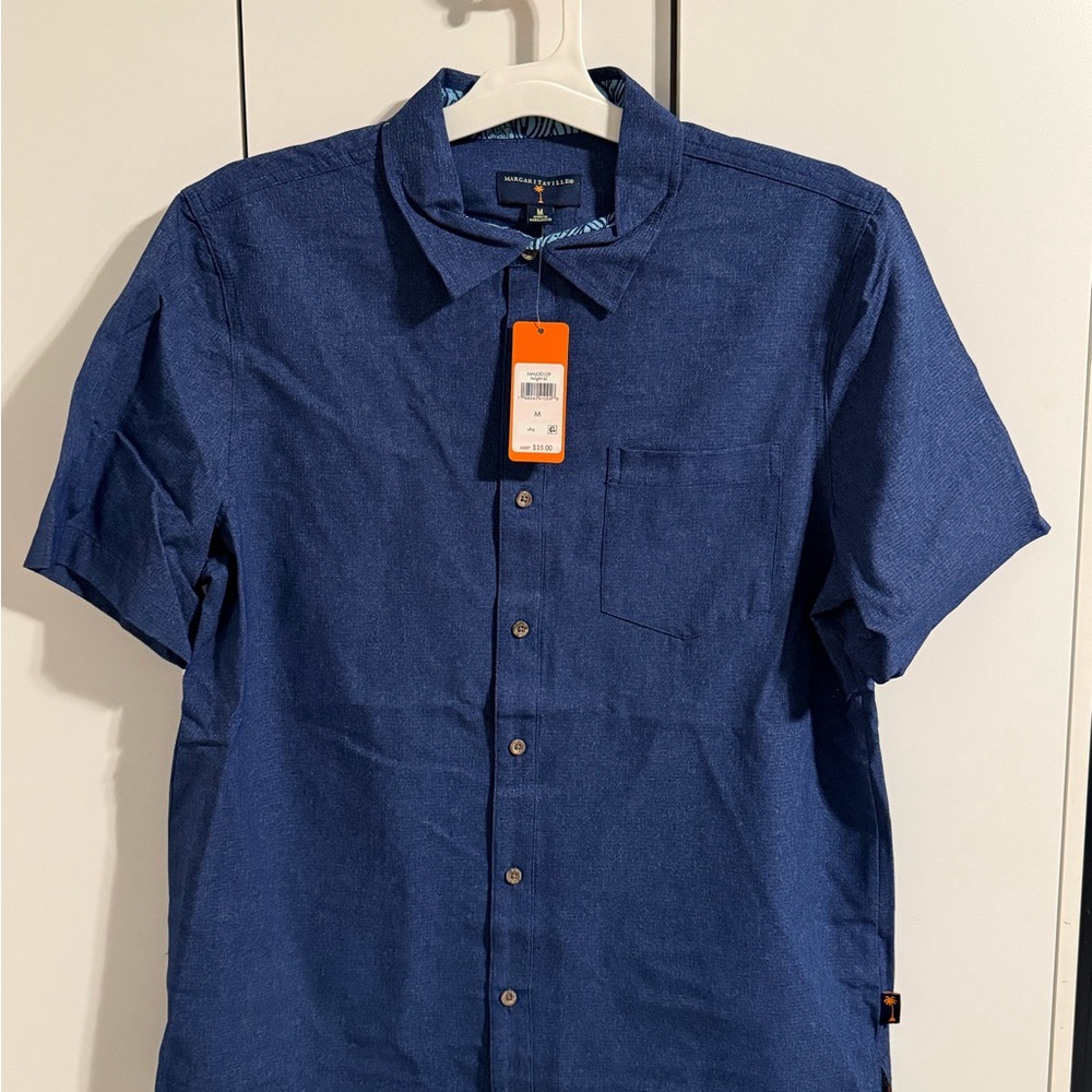 Margaritaville Navy Casual Button Down Shirt